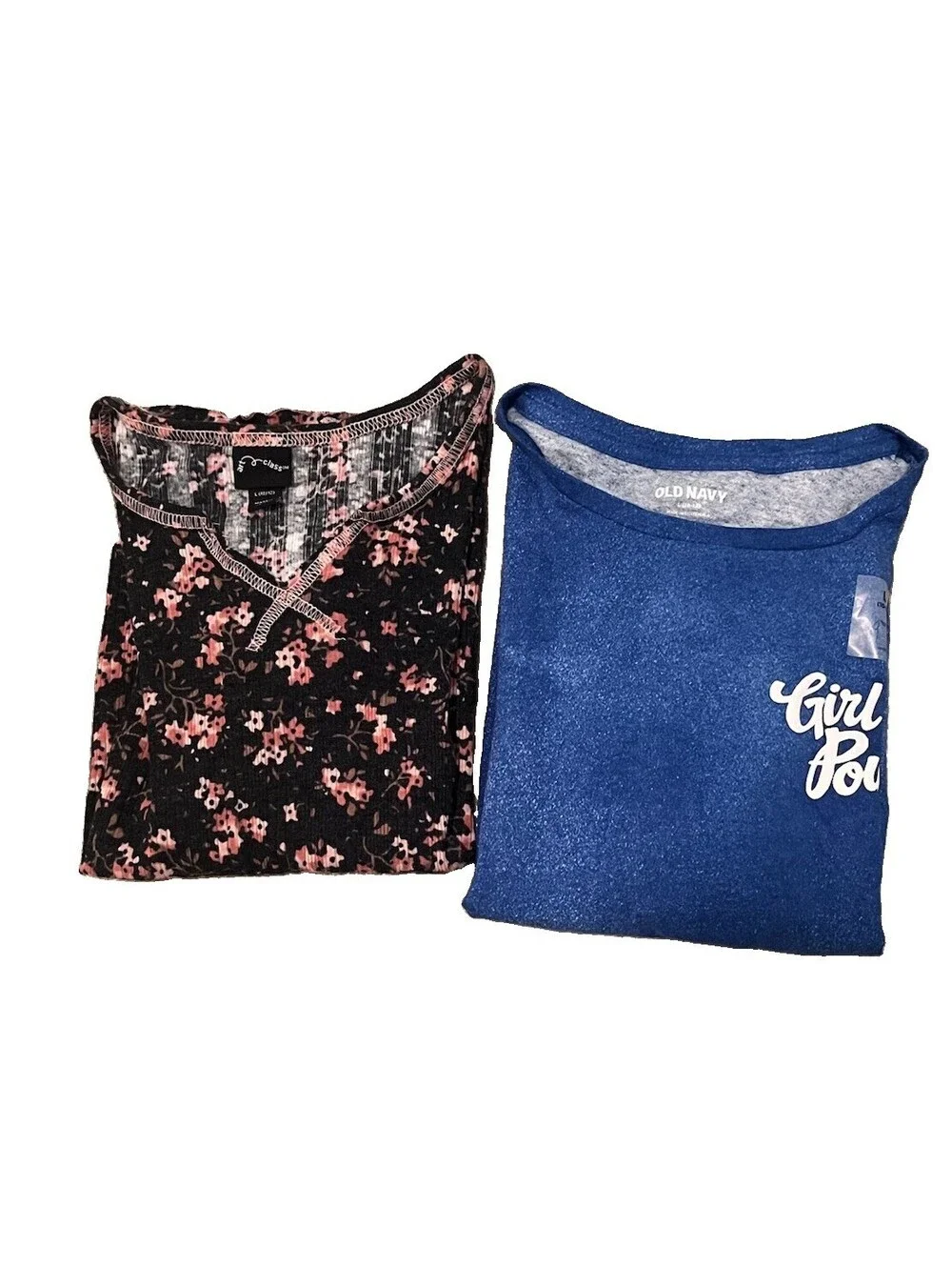 Girls T-Shirt Bundle Size 10/12 Old Navy Art Class Floral Graphic Tops Lot of 2